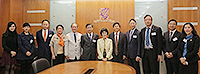 CUHK members including Prof. Fanny Cheung (sixth from right), Pro-Vice-Chancellor and Prof. Wong Ching-ping, Faculty Dean of Engineering and Foreign Academician of CAE welcome the delegation from CAE